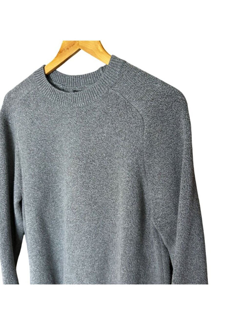 Banana Republic Pullover Sweater Gray Green Cotton Blend Long Sleeve Men Medium - Picture 2 of 7